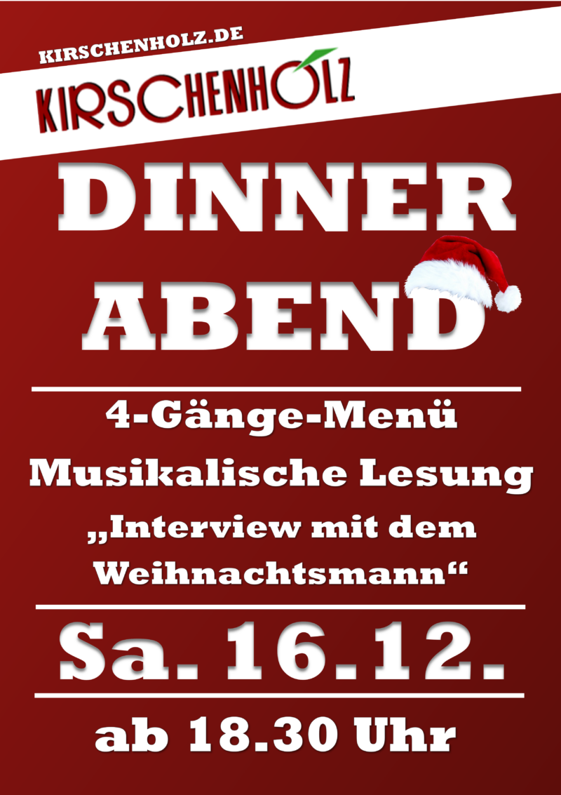 Dinnerabend Achim Orwat Kirschenholz Menü